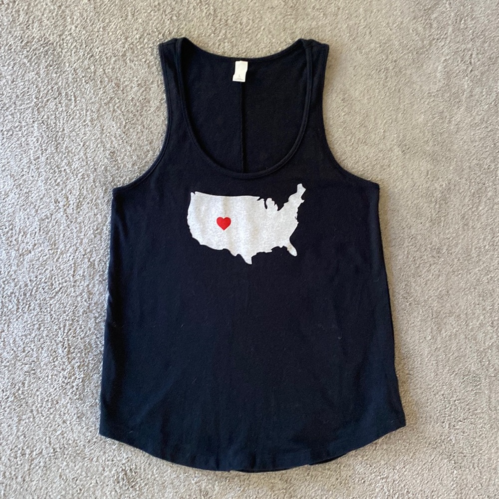Colorado Love Heart Tank Top Racerback Mountain Momma - L